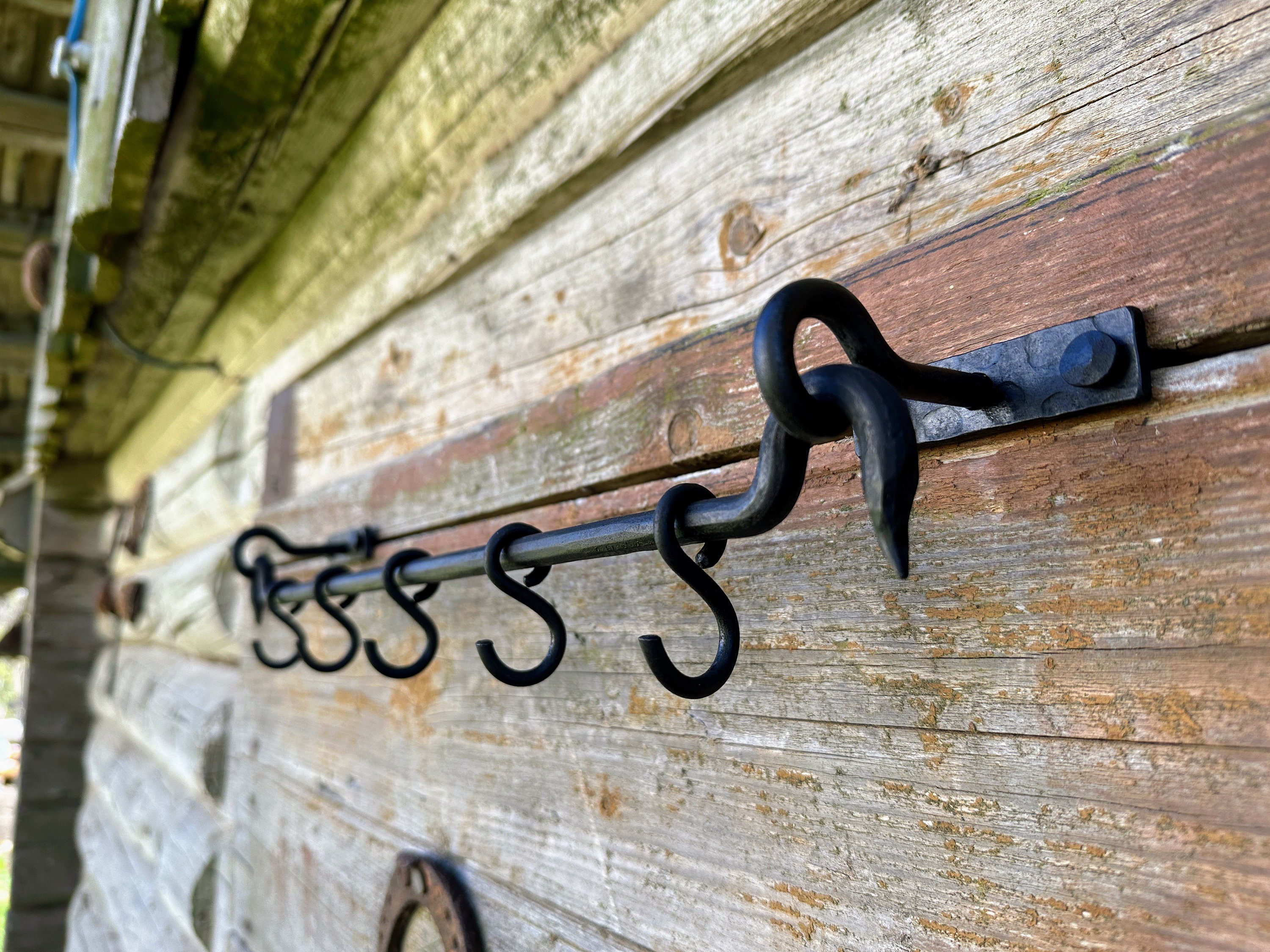 Rastrelliera Per Pentole Da Parete - 76 Cm, 2 Livelli, 12 Ganci, Nero Opaco