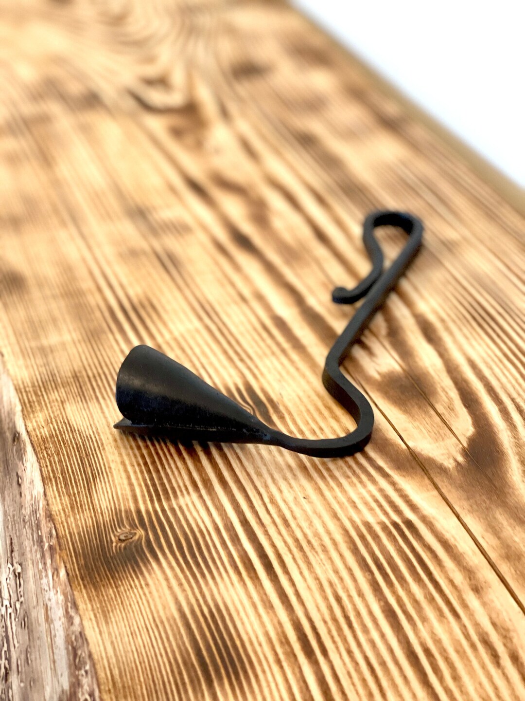 Hand CANDLE SNUFFER Extinguisher Iron With Rod Handle Wrought