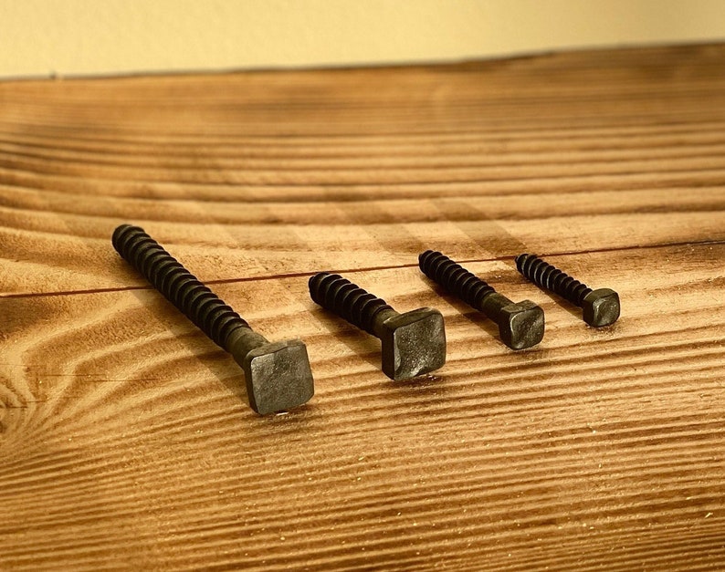 Blacksmith Hand Iron Square Head Screws Different Etsy