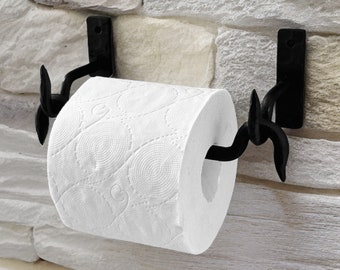 Hand Forged Wrought Iron Toilet Roll Holder | Blacksmith Made