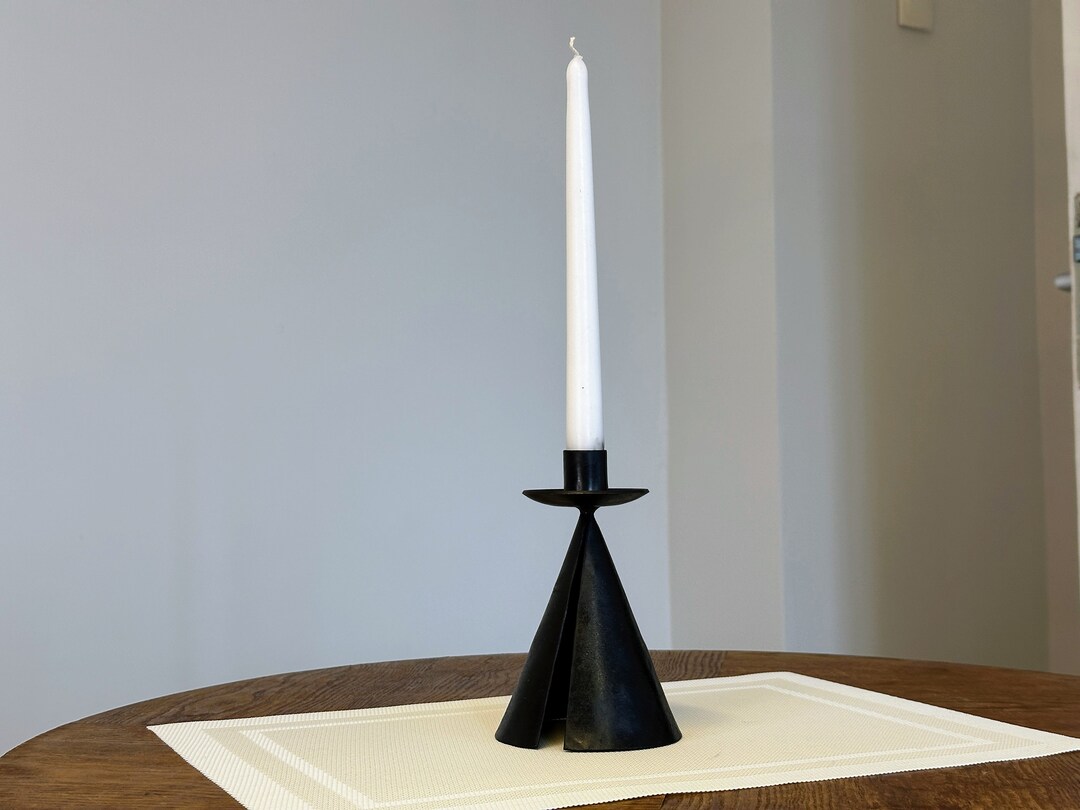 Elegant Cone Tent Style Handmade Candlestick - Wrought Iron ...
