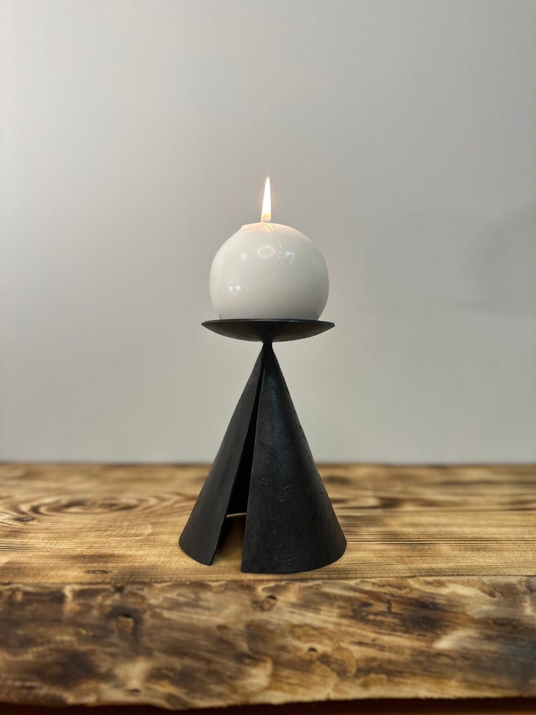 Cone Tent Style Handmade Candlestick. Made From Wrought Iron. - Etsy