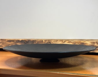 Handgemaakte smeedijzeren kom | Zwart metalen schaal, woondecoratie (12 inch)