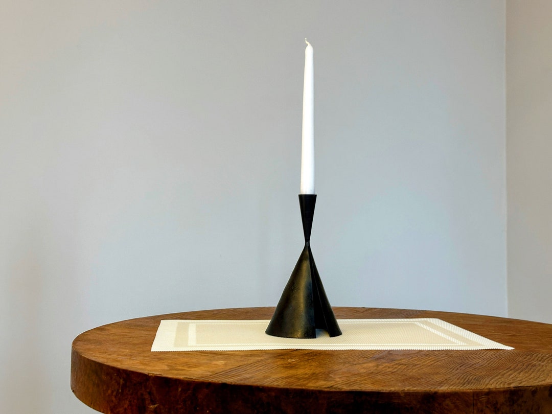 Chic Cone Tent Iron Candlestick - Handcrafted Elegance - Etsy