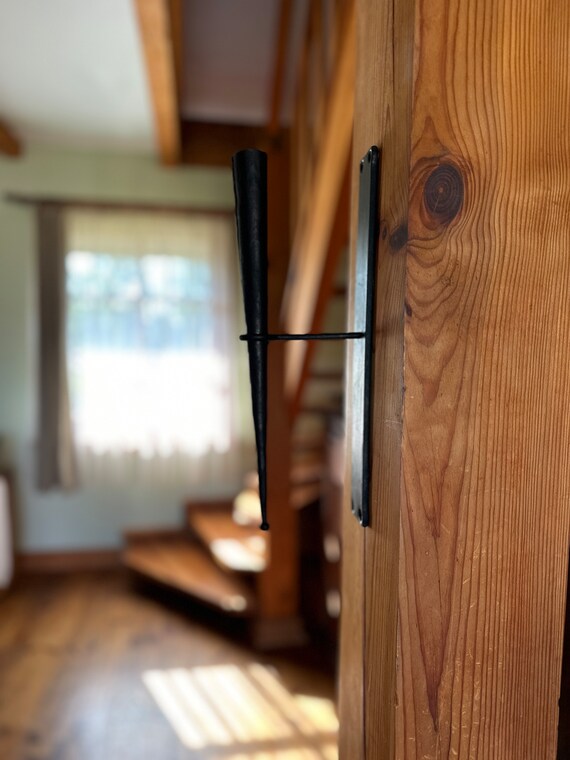 2x Rustikale Wandkerzenhalter Aus Metall - Bauernhaus Stil Für Wohnzimmer