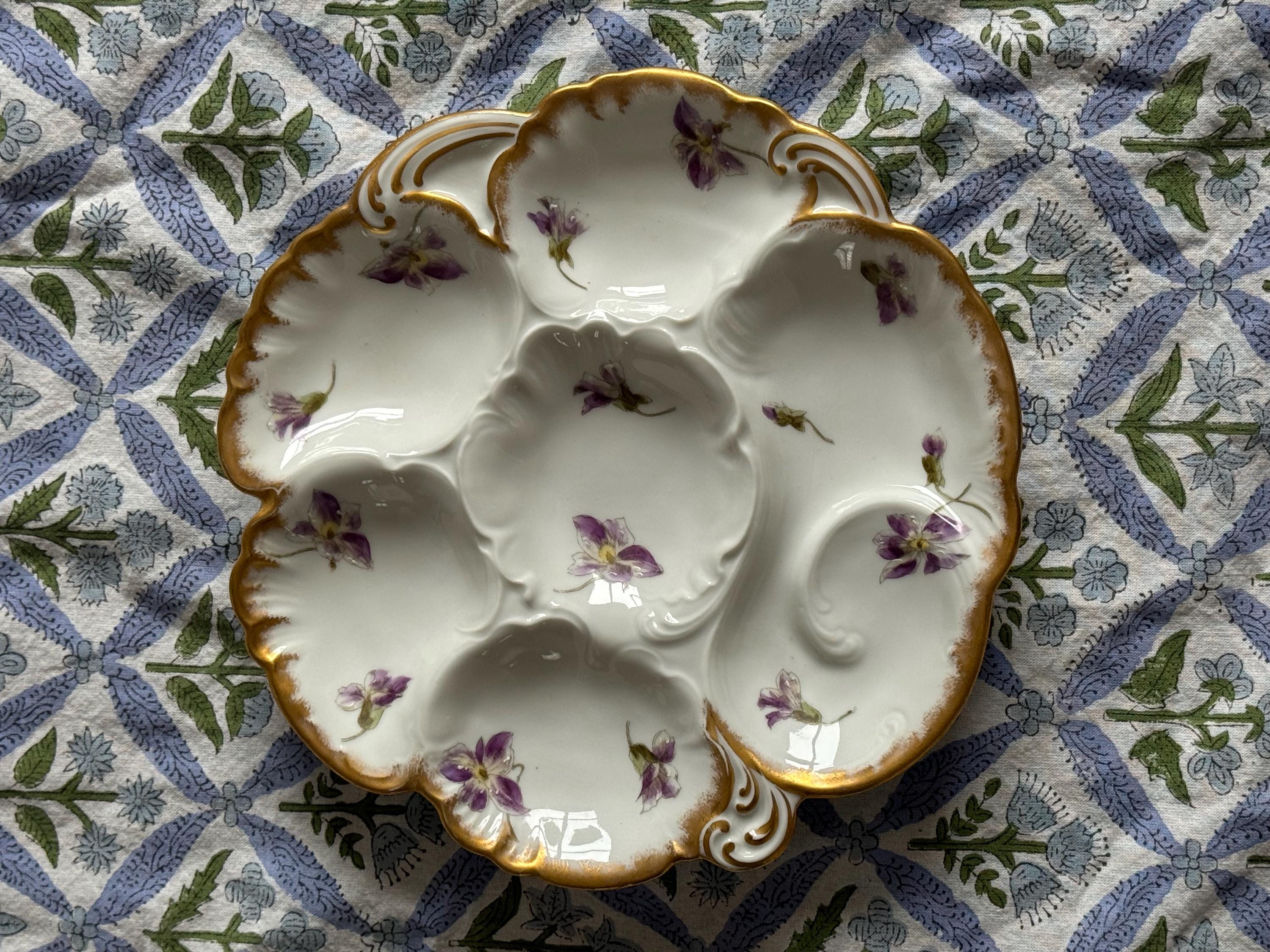 フランス　オイスタープレート 4枚 フランス オイスタープレート 4枚 Oyster plate - Etsy 日本