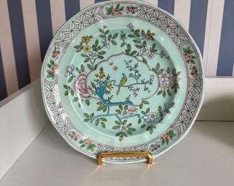 Prato de almoço Adams Calyx Ware Ironstone Micratex Singapore Bird - 9”