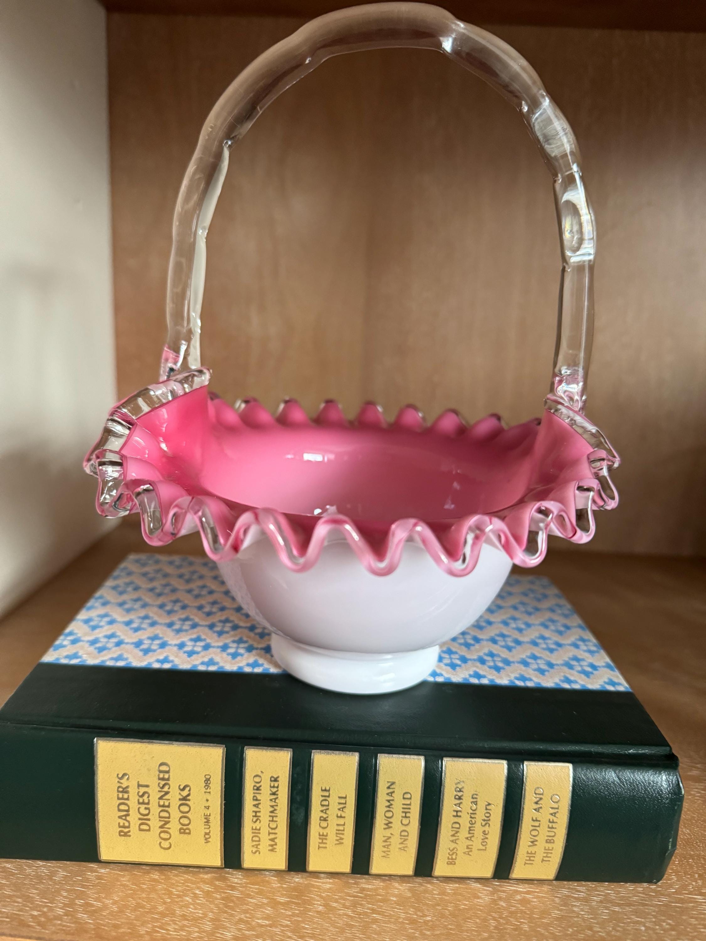 Fenton White Basket - Etsy