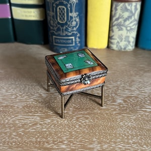 Limoges Porzellandose Kartentisch Spieltisch Nachttisch Limoges Box