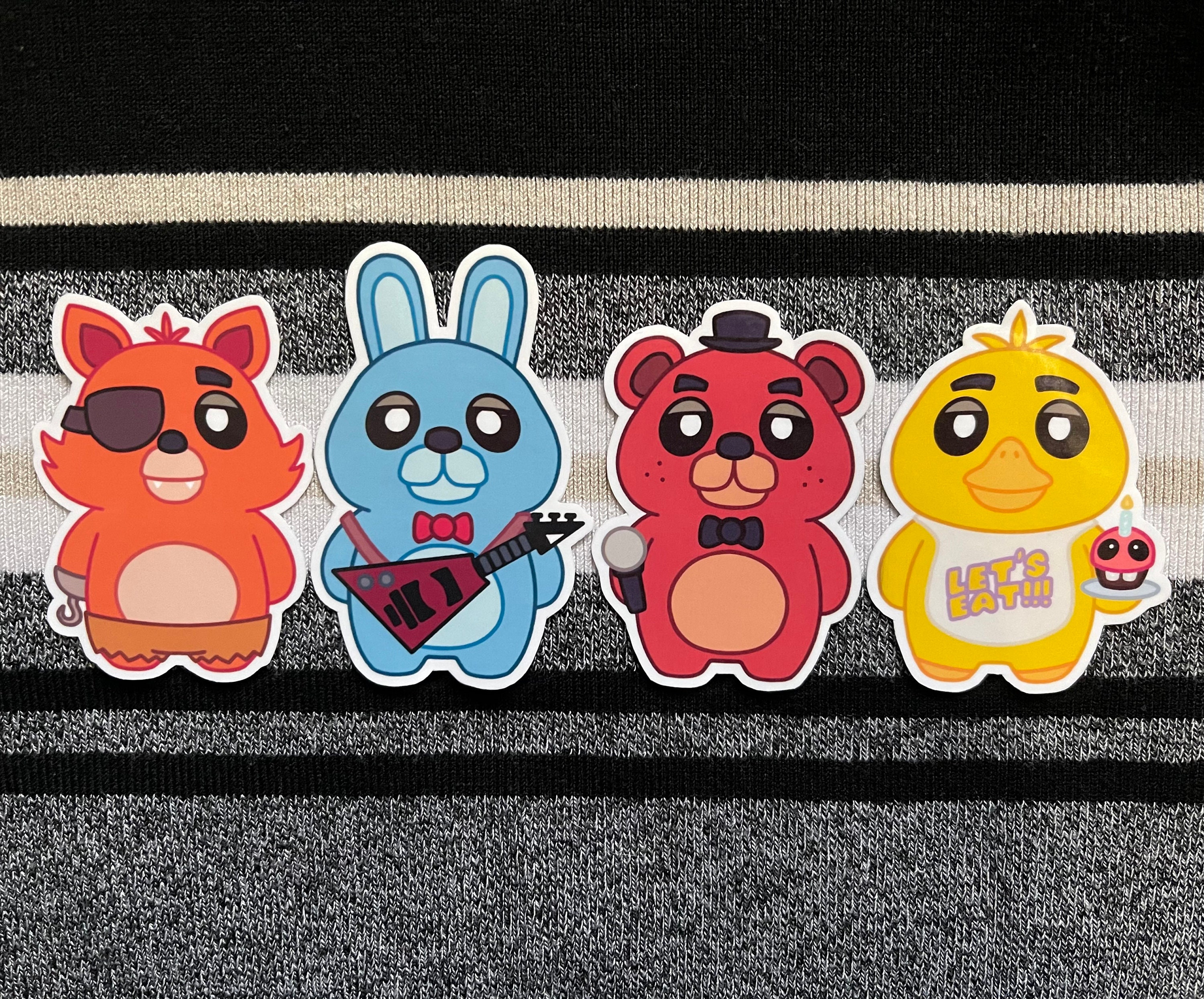 Five Nights at Freddy's Stickers 50 Pack Waterproof Stickers Laptop Bumper  Skateboard Water Bottles Computer Terror Game Stickers