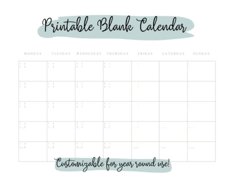 Blank PDF Calendar Download Digital - Il 794xN.5181244321 5z8k 