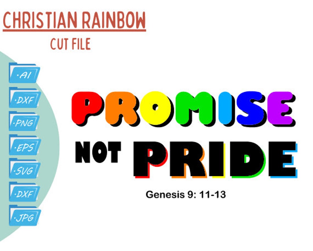 Christian Promise Not Pride Cut File for Cricut, Svg Cut Files for