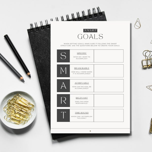Smart Goals Poster - Etsy