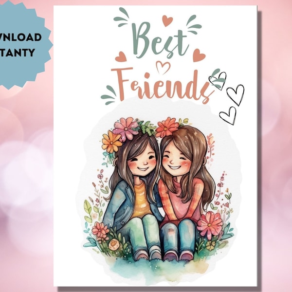 Bestie Birthday Card, Best Friend Birthday Card, Birthday Card for Best Friend, Celebrate Your Bestie's Birthday With This Birthday Card!