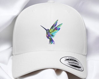 Embroidered Baseball Cap, Hummingbird Hat, Hummingbird Cap, Bird Watcher Hat, Cute Hummingbird Lover Gift Cap, Hummingbird Embroidered Cap.