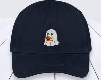GHOUL PRIDE HAT - Rainbow Ghost Embroidered Dad Hat, Gay Ghoul Baseball ...