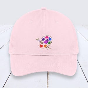 Artist Palette Embroidered Hat, Colorful Painter Baseball Cap, Art Lover Gift Idea, Creative Aesthetic Accessory, Whimsical Embroidery Style