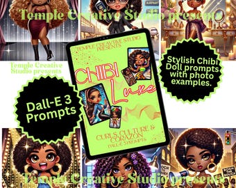 Chibi Luxe Curls, Culture & Corazón Prompts | Afro-Latina DALL·E 3 AI Art Prompts | Digital Download for Art, Stickers and Merch