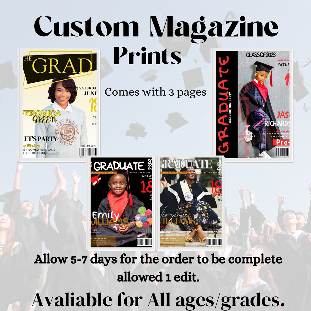 Graduation Lettering Magazine Custom Graduation Magazine, Custom Order Design, Custom Magazine Design ...