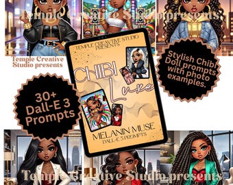 Melanin Muse Prompt Book | Copy and Paste AI Prompts for Black Women | Digital Download for Journaling, Art, and Merch Creation