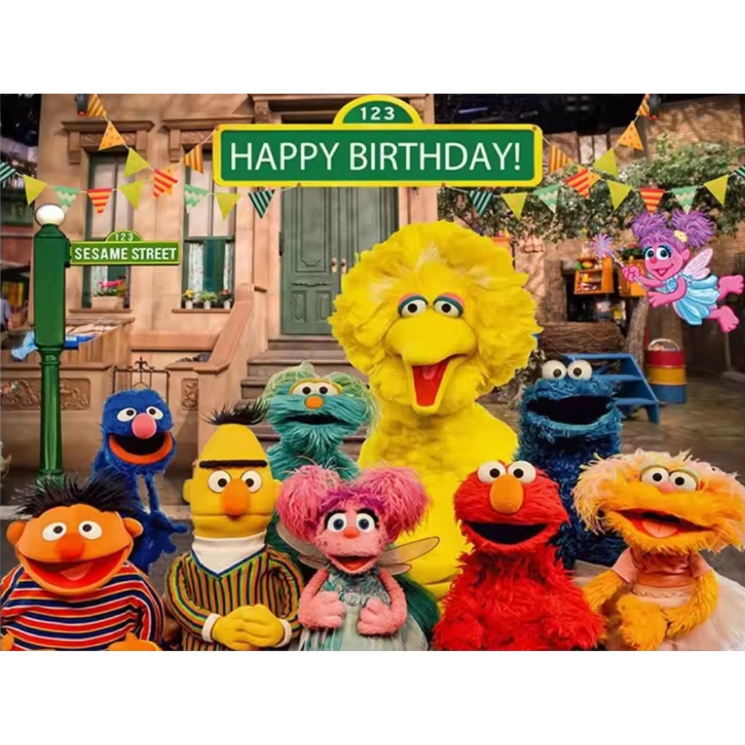 Sesame Street Kids Birthday Party Photo Backdrop Decoration 5 X 3 Foot