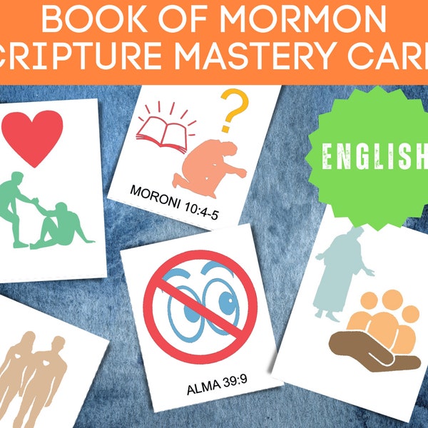 LDS Scripture Mastery Prompt Cards book of mormon//English//LDS//SEMINARY