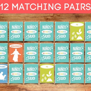 Printable LDS Memory Matching Game for Primary Kids//sud Juego De ...