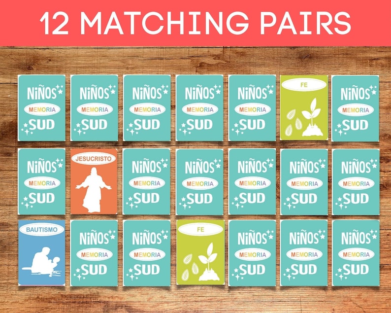 Printable LDS Memory Matching Game for Primary Kids//sud Juego De Memoria Para Ninos De La ...