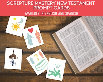 LDS Scripture Mastery//Doctrinal mastery Prompt Cards New Testament//Eglish and Spanish//LDS//SEMINARY