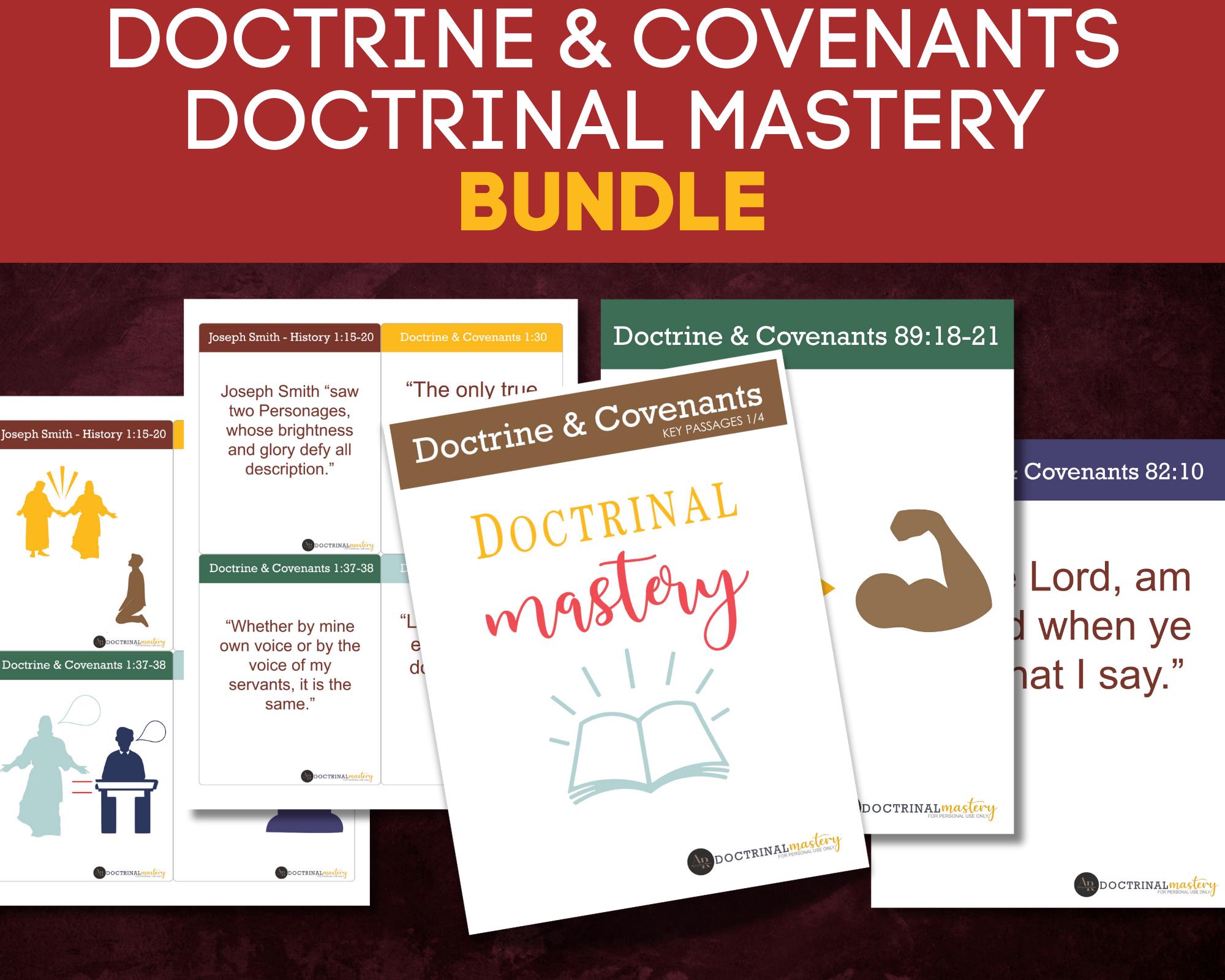 BUNDLE! LDS Doctrinal Mastery Prompt Cards Doctrine and Covenants//English//scripture//SEMINARY