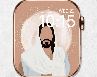 Jesus Christ Apple Watch Wallpaper, Christian Watch Face, Nativity Watch Face, Religious Smartwatch Background, Jesus Portrait Painting