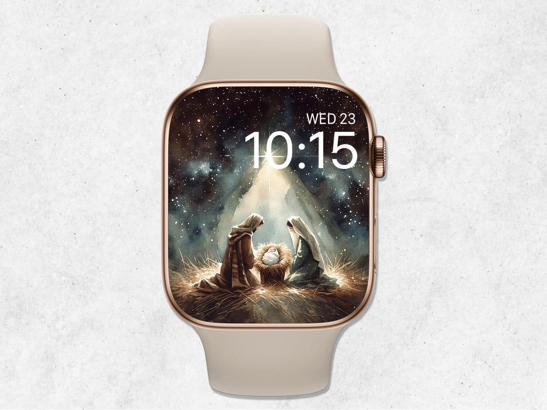 Nativity Apple Watch Wallpaper, Christmas Watch Face, Christian 