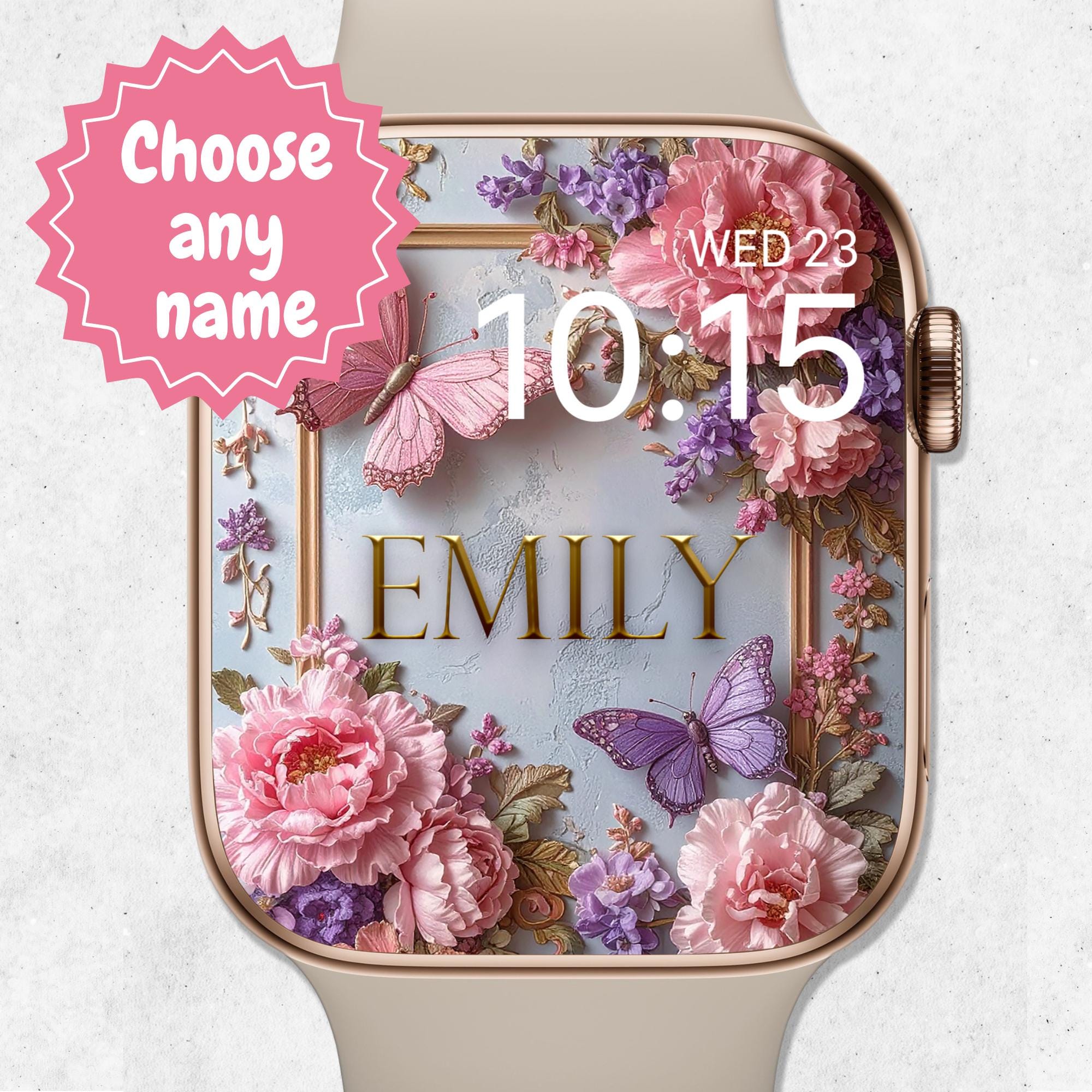Pink Floral Apple Watch Band - Etsy