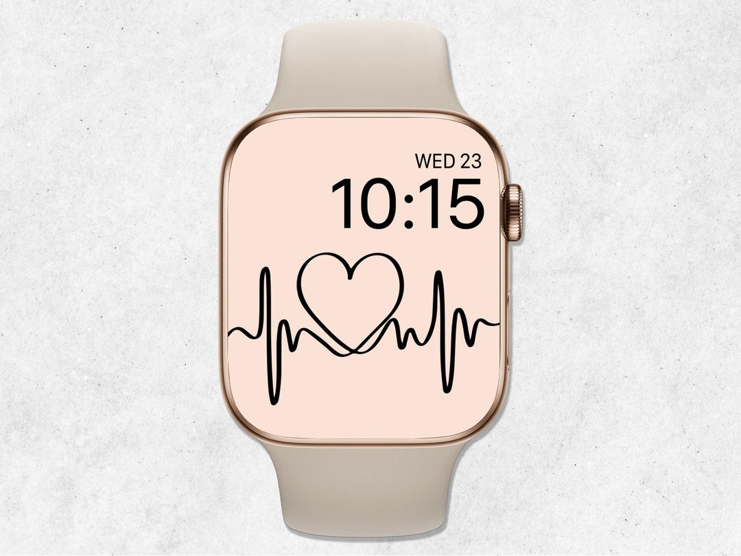 Nurse Apple Watch Wallpaper, Nurse Apple Watch Face, Heartbeat Line Art