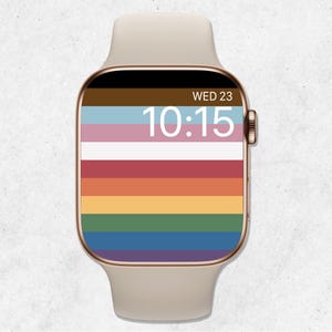 Pride Apple Watch Wallpaper, Progress Pride Flag Apple Watch Face, Minimalist LGBTQ+ Wallpaper, Rainbow Watch Background, Queer Aesthetic