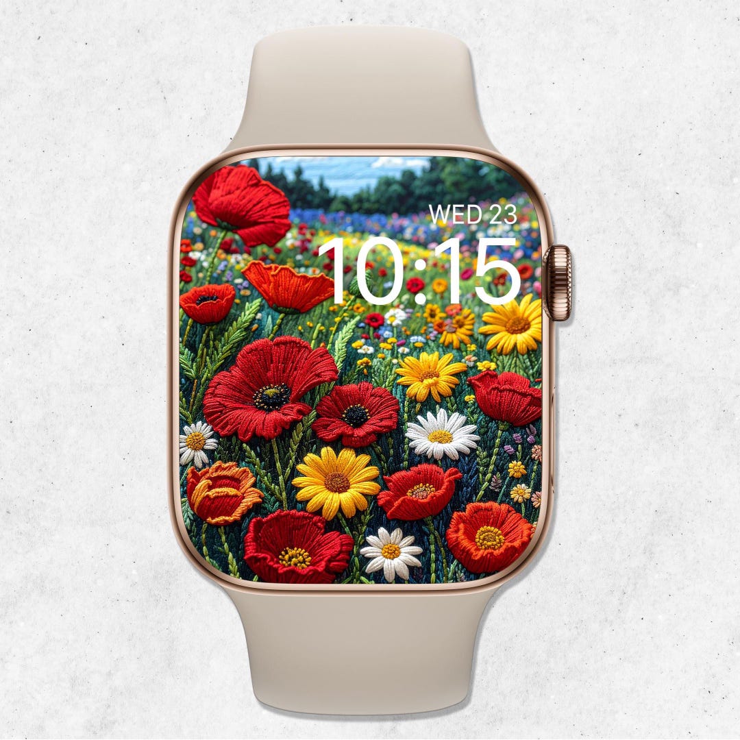 Watchfaces Spring Wildflower Apple Watch Wallpaper Spring Watch Face, Floral Watch ...