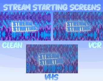 Trippy Retro Stream schermata iniziale - Twitch o Youtube Overlay con look VHS unico