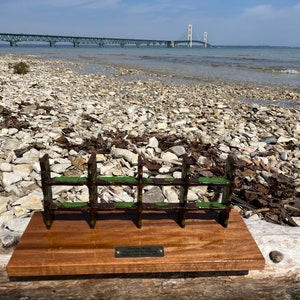 Mackinac Bridge Table Top Display, 4 Grate, Traditional.   Free Shipping