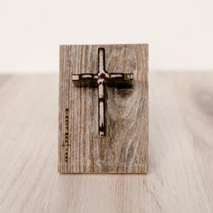 Mackinac Bridge Steel Rustic Mount, Single Cross.  3.00 Shipping