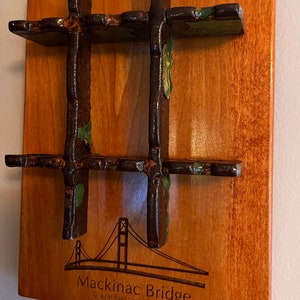 LASER ETCHED Mackinac Bridge Steel Single Grate Mini   5.99 Shipping