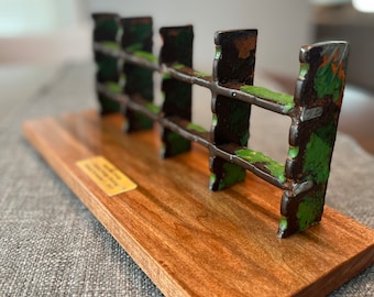 Mackinac Bridge Steel Grate Display, Traditional Home Decor