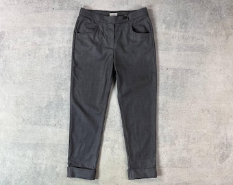 Pantalones rectos clásicos de lana Brunello Cucinelli Oldmoney para mujer IT38