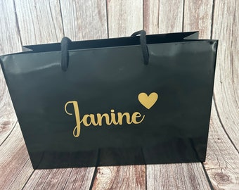 Personalisierte Geschenktasche mit Namen I Geschenktüte zum Geburtstag oder anderer Anlass I Geschenk schön verpacken