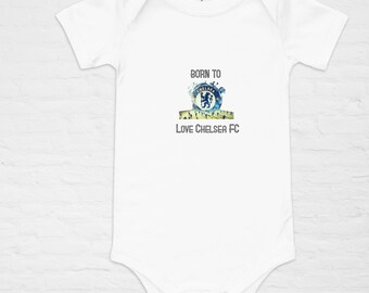 Body de football Chelsea pour bébés, gilet de nuit, barboteuse à manches courtes, cadeau né pour aimer Chelsea, cadeau parfait pour les futurs parents et les nouveaux parents