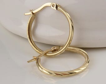 10k gold earring / perfect gold bridesmaid /handmade / earring /