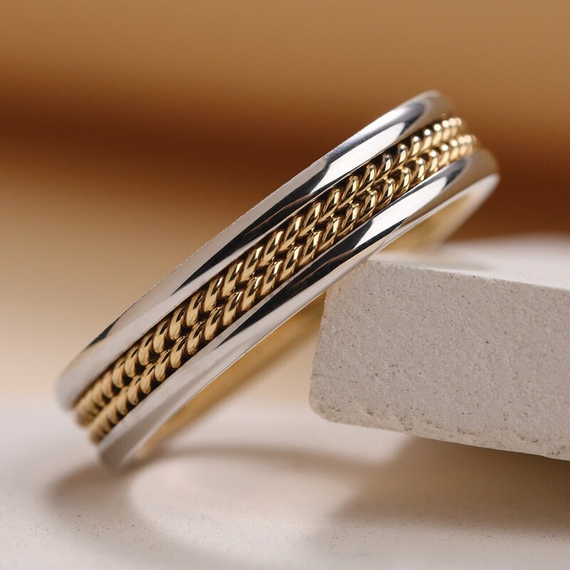 Mens Gold Wedding Bands Etsy