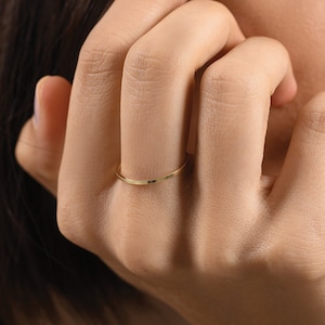 10k / 14k 1.00 mm YELLOW SOLID GOLD /  Wedding Band Set For His and Her&#39;s / Elegant Comfort for Men&#39;s and women&#39;s / Mother&#39;s Day for Gift