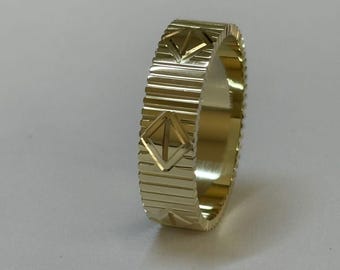New wedding ring model 10K gold 6.00 mm wide, 1.20 mm thick I produce it specially for you