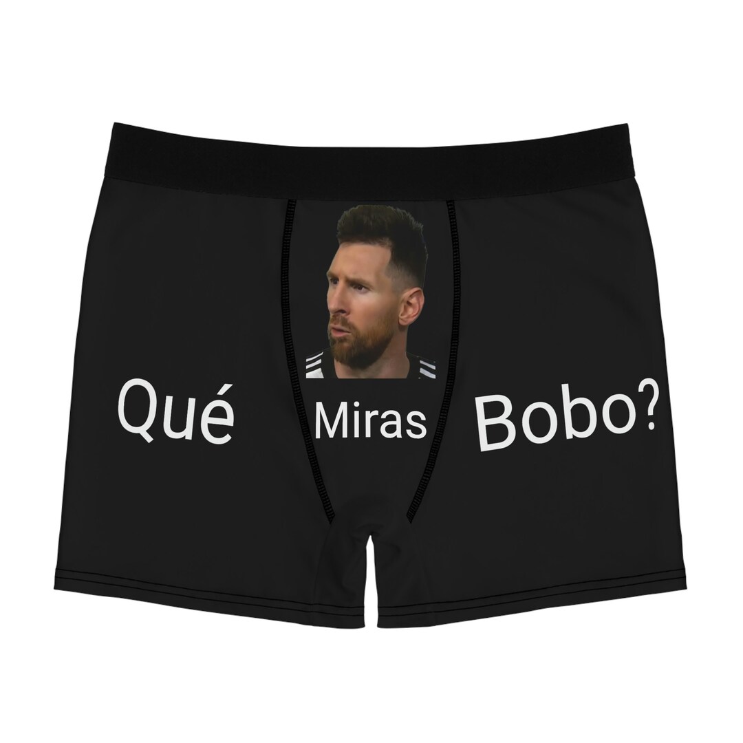 Messi Boxers Qué Miras Bobo Men's Boxer Briefs Black Etsy