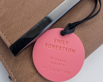 Custom Luggage Tag 3mm in Pastel Colours